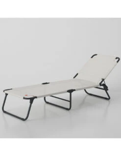 Bain De Soleil AMIGO Aluminium Anthracite Texfil Blanc Beige