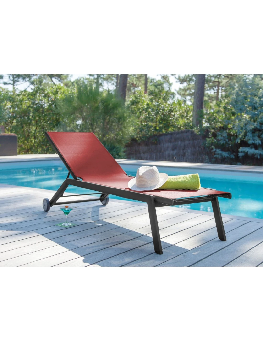 Bain De Soleil Florence En Aluminium - Graphite / Gris 4 Bain De Soleil Florence En Aluminium - Graphite / Gris – Image 4