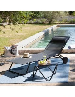 Lafuma Bain De Soleil Miami Batyline Duo Obsidian -Mobilier De Jardin bain de soleil miami batyline duo obsidian 3