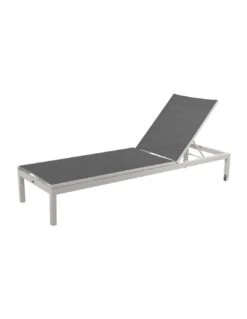 Bain De Soleil Thema Avec Roues En Aluminium 5 Positions - Graphite / Gris -Mobilier De Jardin bain de soleil thema avec roues en aluminium 5 positions 4