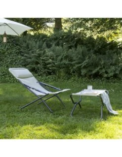 Lafuma Transat Chilienne Transabed Batyline Iso Seigle -Mobilier De Jardin bain de soleil transabed batyline iso seigle 2