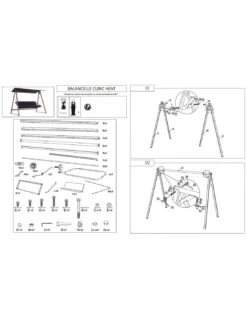 Balancelle De Jardin Cubic 3 Places En Aluminium -Mobilier De Jardin balancelle de jardin cubic 3 places en aluminium 1