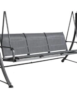 Balancelle De Jardin LAKO 3 Places - Polyester Et Acier -Mobilier De Jardin balancelle de jardin lako 3 places polyester et acier 3