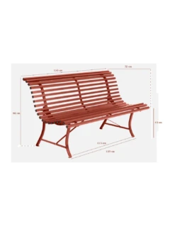 Banc De Jardin Louisiane L.150 Cm - Métal - Vert Opaline -Mobilier De Jardin banc de jardin louisiane l150 cm metal 11