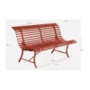 Banc De Jardin Louisiane L.150 Cm - Métal - Gris Orage