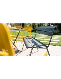 Banc De Jardin Monceau 2/3 Places En Métal Empilable - Carbone -Mobilier De Jardin banc de jardin monceau 23 places en metal empilable 8