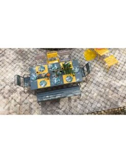 Banc Monceau 3/4 Places En Métal -160 Cm - Carbone -Mobilier De Jardin banc monceau xl 34 places metal 160cm 13