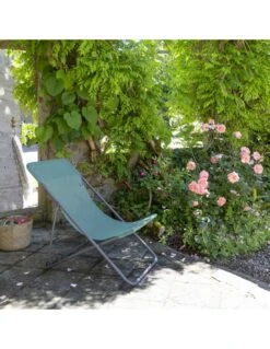 Lafuma Maxi Transat Batyline Chlorophylle -Mobilier De Jardin chaise longue maxi transat batyline chlorophylle 1 2