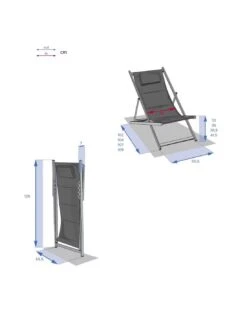 Chilienne De Jardin Honolulu - 4 Positions - Bleu Canard -Mobilier De Jardin chilienne de jardin honolulu 4 positions bleu canard 6