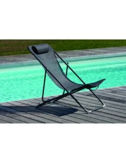 Chilienne Globe - 4 Positions - Graphite / Gris -Mobilier De Jardin chilienne globe 4 positions toile au choix 13