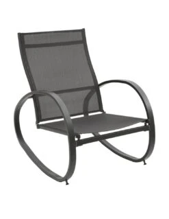 Fauteuil à Bascule Nevada - Graphite -Mobilier De Jardin fauteuil a bascule nevada graphite 2