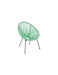 Fauteuil De Terrasse Rio Avec Cordage Plastique - Grey / Amande