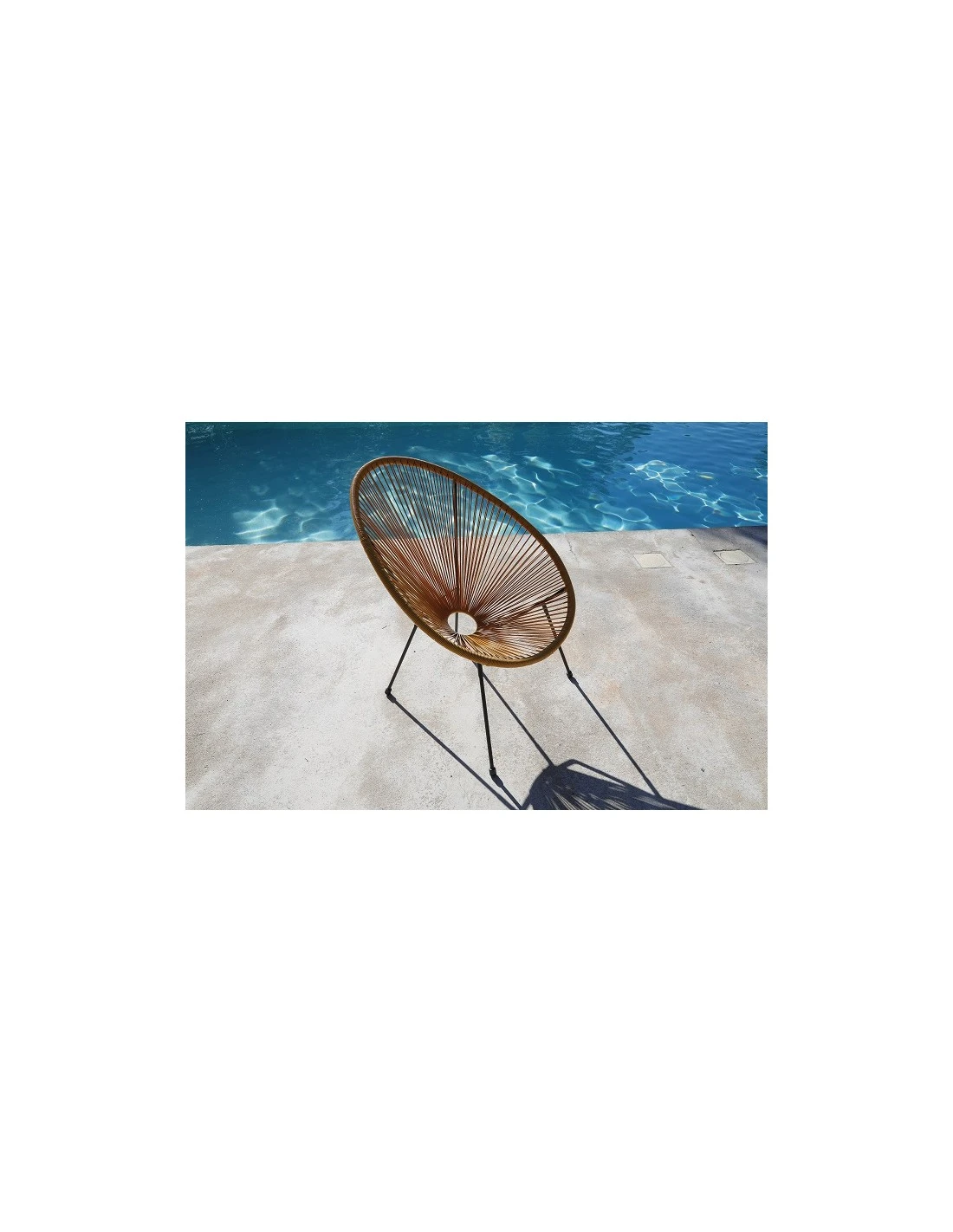 Fauteuil De Terrasse Rio Avec Cordage Plastique - Grey / Moutarde 2 Fauteuil De Terrasse Rio Avec Cordage Plastique - Grey / Moutarde – Image 2