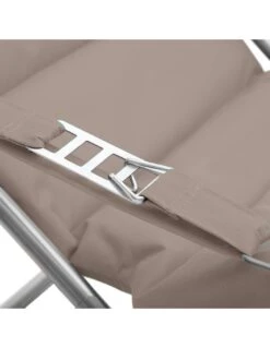 Fauteuil Relax De Jardin MILOS - Assise Matelassée - Taupe -Mobilier De Jardin fauteuil relax de jardin milos assise matelassee taupe 2