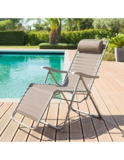 Fauteuil Relax Silos Basculant - 5 Positions - Olive -Mobilier De Jardin fauteuil relax silos basculant 5 positions 5