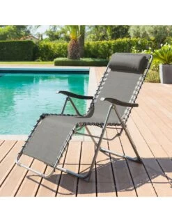 Mobilier De Jardin -Mobilier De Jardin fauteuil relax silos basculant 5 positions galet 1
