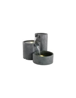 Fontaine Vasque Décorative LED 3 Niveaux Grise