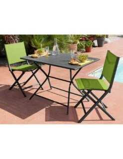 Guéridon Pliant Globe 110x70 Cm - Gris