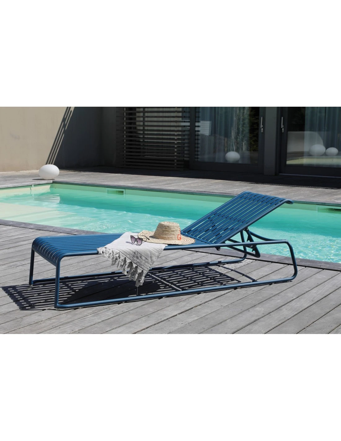 Lit De Soleil Vero - Aluminium - Bleu 2 Lit De Soleil Vero - Aluminium - Bleu – Image 2
