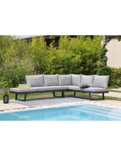 Lounge/Lit Modulo En Aluminium Graphite -Mobilier De Jardin lit lounge modulo en aluminium graphite proloisirs 10