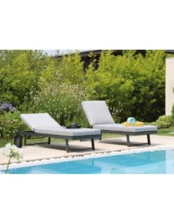 Lounge/Lit Modulo En Aluminium Graphite -Mobilier De Jardin lit lounge modulo en aluminium graphite proloisirs 2