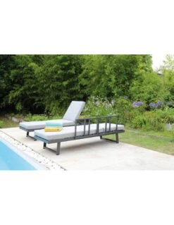 Lounge/Lit Modulo En Aluminium Graphite -Mobilier De Jardin lit lounge modulo en aluminium graphite proloisirs 5