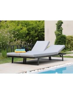 Lounge/Lit Modulo En Aluminium Graphite -Mobilier De Jardin lit lounge modulo en aluminium graphite proloisirs 8