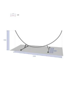 Pied De Hamac Demi-Lune - 330 X 110 X 130 Cm - Acier -Mobilier De Jardin pied de hamac demi lune 330 x 110 x 130 cm acier 3