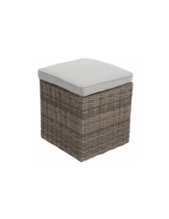 Pouf Rhodes Carré - Résine Synthétique - Naturae