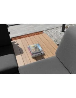 Salon D'angle Staten Avec Tablettes - Graphite / Oak -Mobilier De Jardin salon d angle staten avec tablettes coloris au choix 14