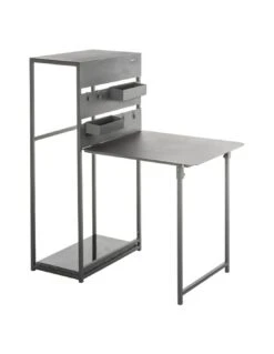 Table Balcon Fira - Plateau Rabattable - L.60 X P.36/106 X H.120 Cm