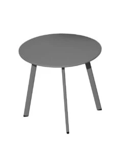 Table Basse D'appoint Massaï Ø40 Cm En Acier époxy - Graphite