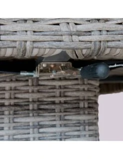 Table Basse Relevable Mooréa Carrée - Aluminium, Résine Tressée Et Verre Trempé - Terre D'ombre -Mobilier De Jardin table basse relevable moorea carree aluminium resine tressee et verre trempe terre d ombre 4