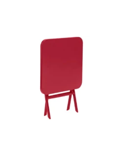 Table D'appoint Greensboro Carrée Pliante - Acier époxy - Grenade -Mobilier De Jardin table d appoint greensboro carree pliante acier epoxy grenade 2