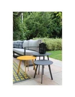 Table D'appoint MASSAI Ø50 Cm - Acier époxy - Vert Light -Mobilier De Jardin table d appoint massai o50 cm acier epoxy 34