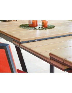 Table Darwin 174/237 X 100 En ALU/HEAT - Graphite / OAK -Mobilier De Jardin table darwin 174237 x 100 en aluheat graphite oak 2
