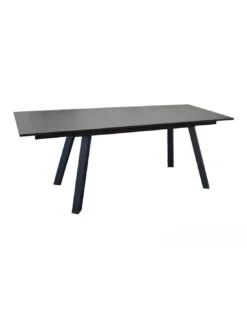 Table De Jardin AGRA Extensible 150/200/250 Cm - Aluminium Et Verre - Graphite / Gris
