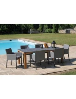 Table De Jardin Asola En Teck Et Plateau HPL Trespa -Mobilier De Jardin table de jardin asola en teck et plateau hpl trespa 2