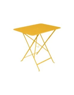 Table De Jardin Bistro 77 X 57 Cm - Métal Pliante Rectangle - Miel