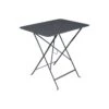 Table De Jardin Bistro 77 X 57 Cm - Métal Pliante Rectangle - Carbone