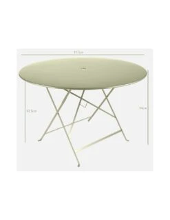 Table De Jardin Bistro D.117 Cm - Métal Pliante Ronde - Bleu Acapulco -Mobilier De Jardin table de jardin bistro d117 cm metal pliante ronde 14