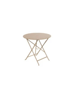 Table De Jardin Bistro D.77 Cm - Ronde Pliante Métal - Muscade