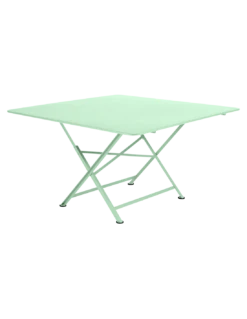 Table De Jardin Cargo 128 X 128 Cm - Métal Carrée - Vert Opaline