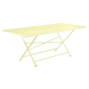 Table De Jardin Cargo 190x90 Cm - Métal Rectangle Pliante - Citron Givré