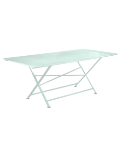 Table De Jardin Cargo 190x90 Cm - Métal Rectangle Pliante - Menthe Glaciale
