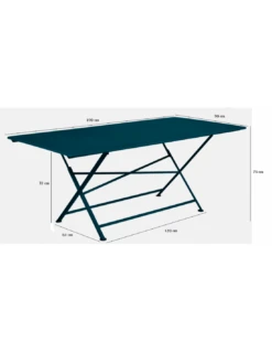 Table De Jardin Cargo 190x90 Cm - Métal Rectangle Pliante - Menthe Glaciale -Mobilier De Jardin table de jardin cargo 190x90 cm metal rectangle 3