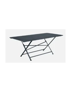 Table De Jardin Cargo 190x90 Cm - Métal Rectangle Pliante - Carbone