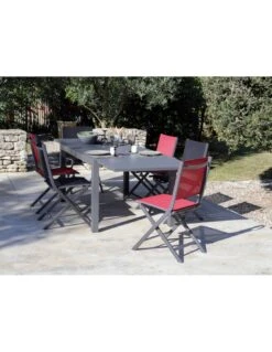 Table De Jardin Extensible Alice - Aluminium Graphite - 140 / 240 -Mobilier De Jardin table de jardin extensible alice aluminium graphite 140 240 3