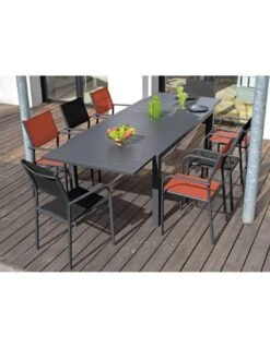 Table De Jardin Extensible Alice - Aluminium Graphite - 140 / 240 -Mobilier De Jardin table de jardin extensible alice aluminium graphite 140 240 5