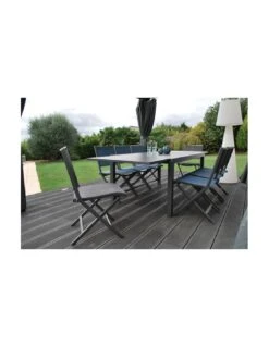 Table De Jardin Extensible LANZA - L.165/261x100 Cm Aluminium Imitation Bois -Mobilier De Jardin table de jardin extensible lanza l165261x100 cm aluminium imitation bois 6